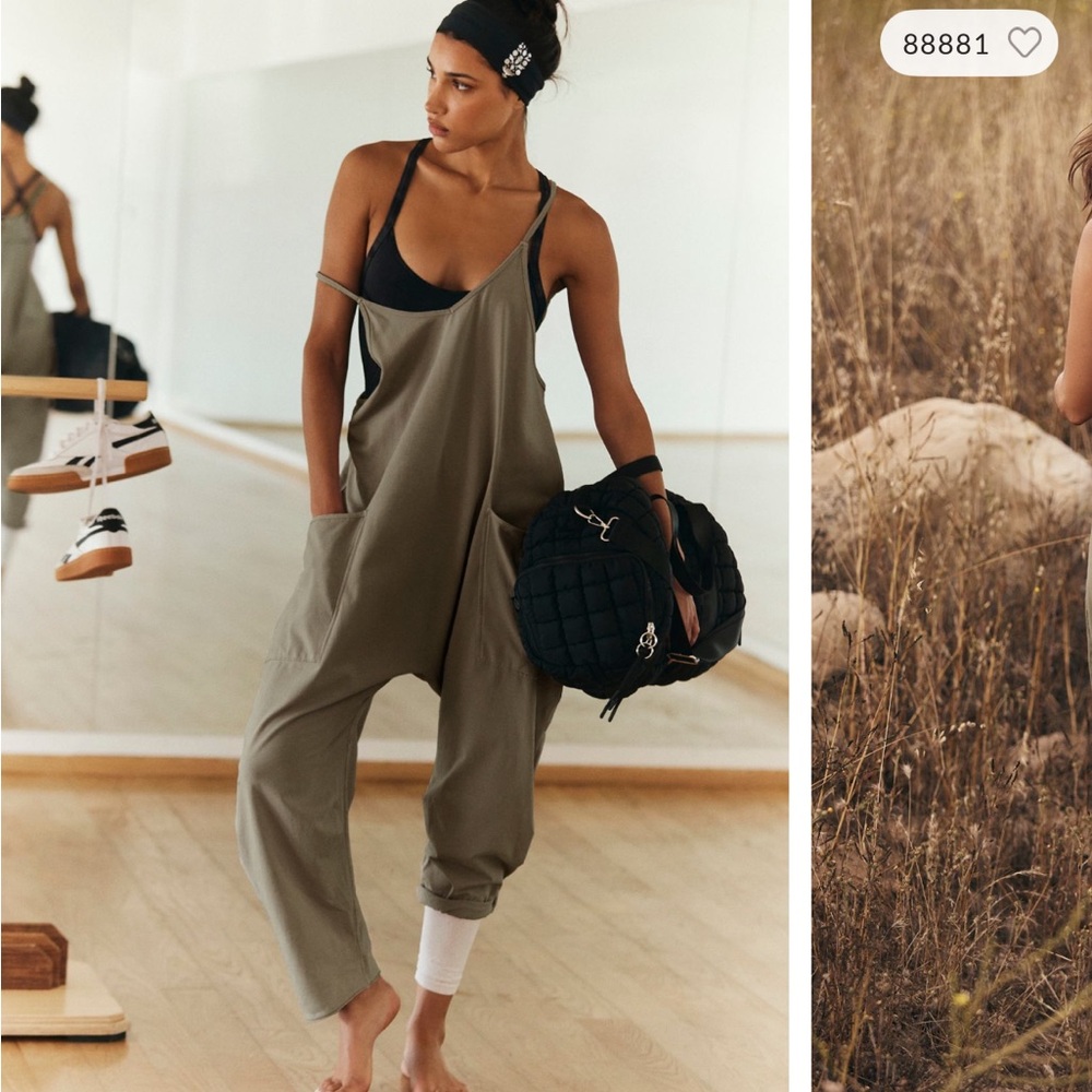 Free People MOVEMENT Hot Shot Onesie in Sea Grass